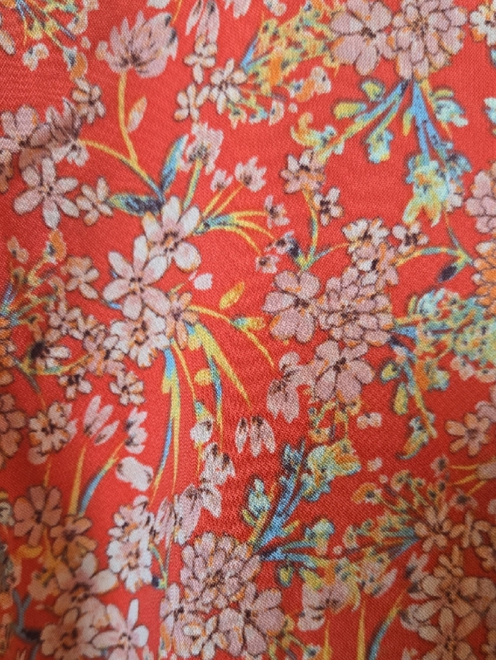 O'Neill Juniors' Luciana Coral Floral Tie-Detail Sleeve Mini Dress M - Picture 3 of 11